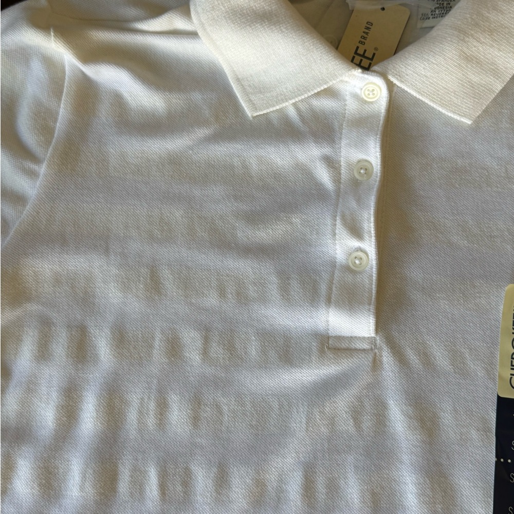 Cherokee women’s cream off White Polo Shirt - Picture 5 of 8
